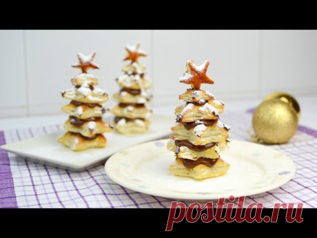 Puff Pastry Christmas Trees with Nutella - Easy Christmas Dessert Recipe Learn how to make Christmas trees with puff pastry and Nutella. They are ideal for Holiday parties! Friends and family will surely be impressed by this delicious dessert!

▼ INGREDIENTS LIST:

- (ingredients for 3 puff pastry trees) - 

- 1 puff pastry sh