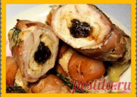 Куриные рулетики с черносливом и сыром - Наивкуснейшая закуска для Новогоднего стола Автор рецепта Шеф повар - Cookpad