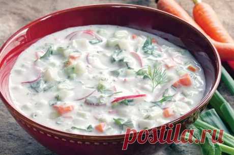 Окрошка на кефире с курицей рецепт пошагово с фото