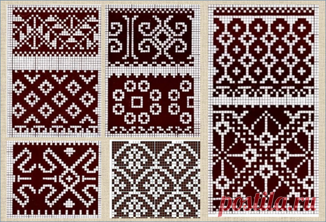 100 простых схем для жаккарда - вязание спицами | ЖАККАРДос | Яндекс Дзен