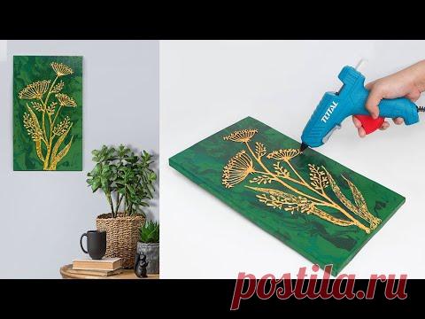 Easy Paper Craft || Paper Wall hanging Making || Hot glue Home Decor - YouTube