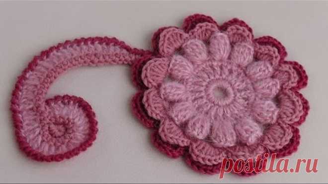 Мотив для ирландского кружева.Урок вязания крючком.Motive for Irish lace.