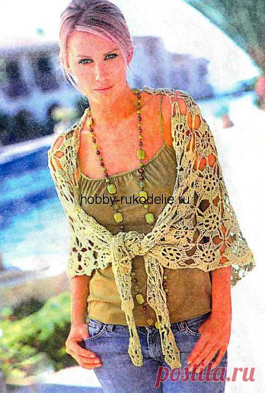 ШАЛЬ ИЗ ЦВЕТОЧНЫХ МОТИВОВ, связанная крючком. / Хобби (рукоделие своими руками): вышивка, вязание.