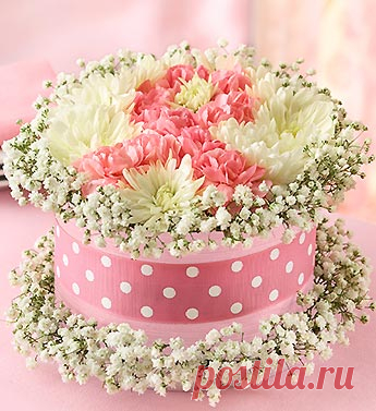Fresh Flower Cake™ Pink Ribbon