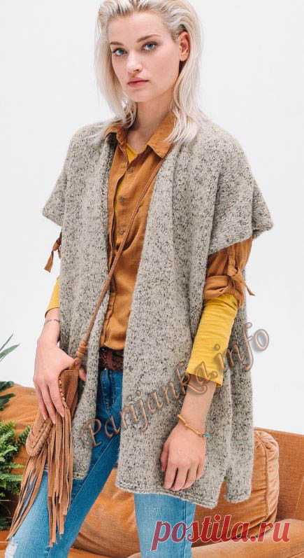 НОВЫЙ ПЕРЕВОД .ЖИЛЕТ (Ж) 04*144 PHILDAR №5023 СПИЦЫ