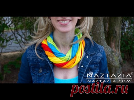 DIY Learn How to Make Easy T Shirt Necklace Infinity Scarf - Tshirt Crafts