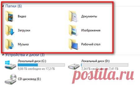 Как убрать лишние папки из «Этот компьютер» в Windows 10.