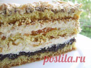 Торт "Люби меня"
Ингредиенты:
Тесто:
250 гр маргарины
1 ст сахара
6 желтков
4 ст л сметаны
500 гр муки
2 ст л разрехлителя
На первий корж:
1 ст орехов
На второй корж:
200 гр кураги
На третий корж:
1 ст мака
1 ст сахара
100 гр масла
2 яйца
1 ст л муки
1 ч л разрехлителя
Для поливки:
6 белков
1 ст сахара