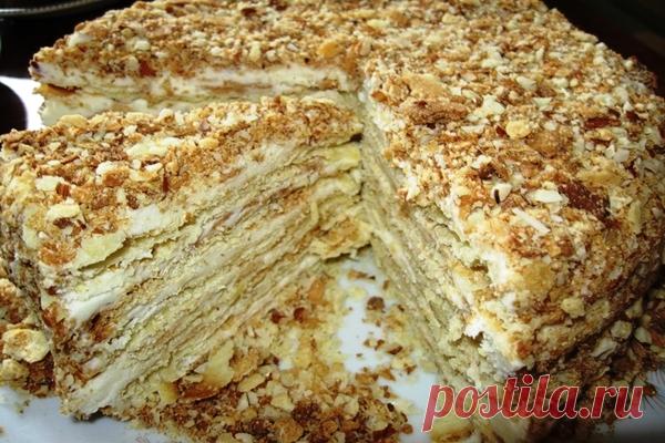 Торт Наполеон Рецепт торта Наполеон, одного из самых распространённых тортов. Притом это тот рецепт, который использовали для того чтобы готовить торт Наполеон в домашних условиях. Рецепт приготовления торта Наполеон не...
