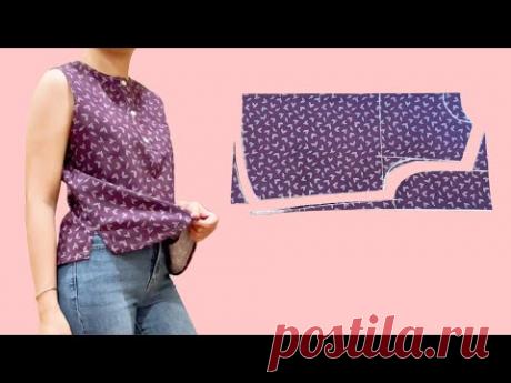 🌹 Как сшить простую блузку для начинающих. - YouTube
