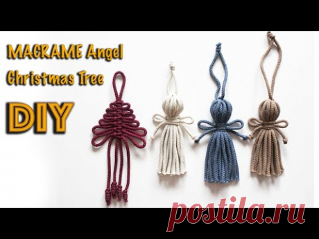 Macrame Angel/ Christmas Tree DIY - YouTube