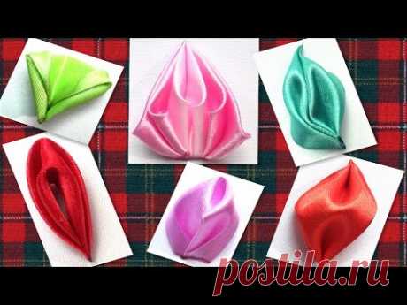 Kanzashi flowers petals tutorial, Лепестки канзаши, DIY tutorial Kanzashi Tatiana Vasyliuk