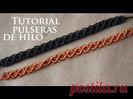 pulseras de hilo faciles y rapidas finas | tutorial macrame