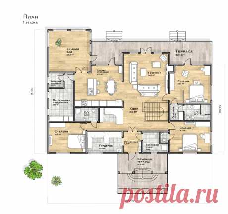 Дом Риверсайд — проекты и строительство под ключ в компании Render House