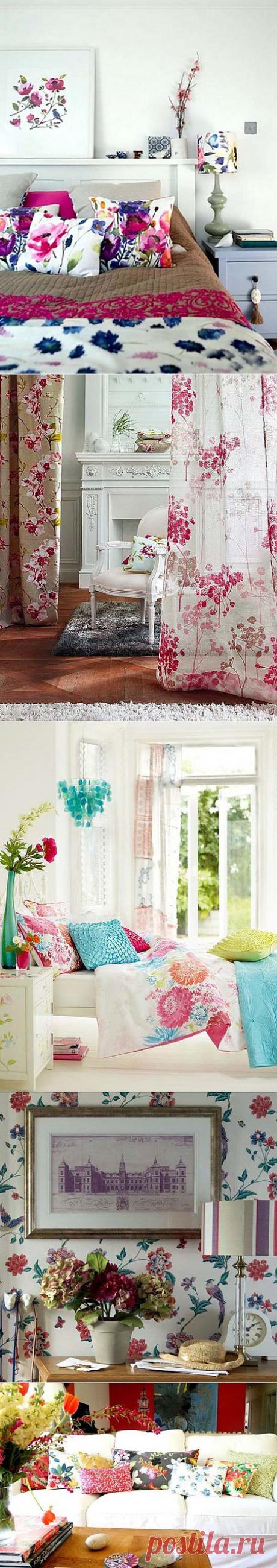 (+1) - Цветочные мотивы в интерьере | Интерьер и Дизайн