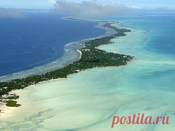 Кирибати — государство, расположенное на островах и атоллах в западной части Тихого океана. В состав  входят острова Гилберта (16 островов и атоллов), острова Лайн или Центральные Полинезийские Спорады (8), острова Феникс (8) и остров Банаба (бывший Ошен).Общая S страны  700 кв.км, население — 78 тыс.чел. (1994).Кирибати страна небогатая, основу экономики составляет возделывание кокосовой пальмы, бананов, таро, хлебного дерева. Развивается рыболовство. Дорог с твердым покрытием всего 29 км