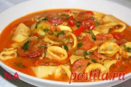 Рагу из кальмаров(португальская кухня) : Рыбные блюда
