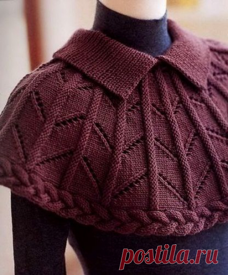 Вязание манишки спицами