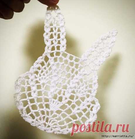 Заяц и кролики.Аппликации крючком