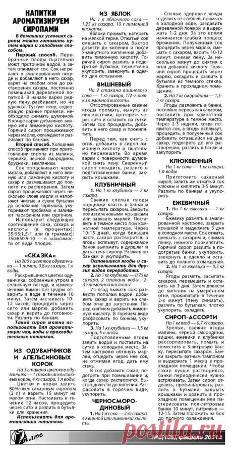 Сиропы делаем сами