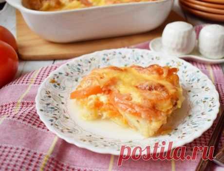 Рыба с овощами и сыром
