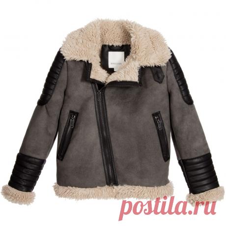 Diesel - Grey Synthetic Suede Jacket | Childrensalon