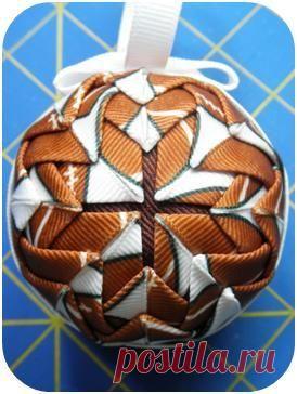 Как украсить шар лентами. Мастер класс - Новогодние поделки