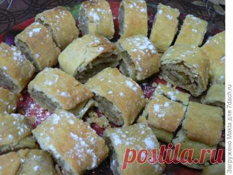 Быстрый рулет с грецкими орехами. Пошаговый рецепт с фото