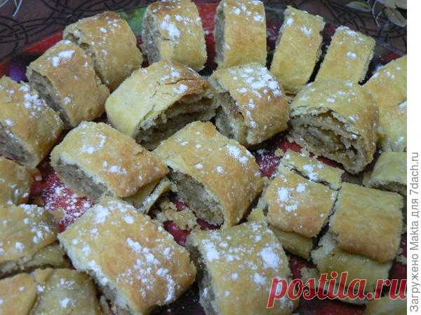 Быстрый рулет с грецкими орехами. Пошаговый рецепт с фото