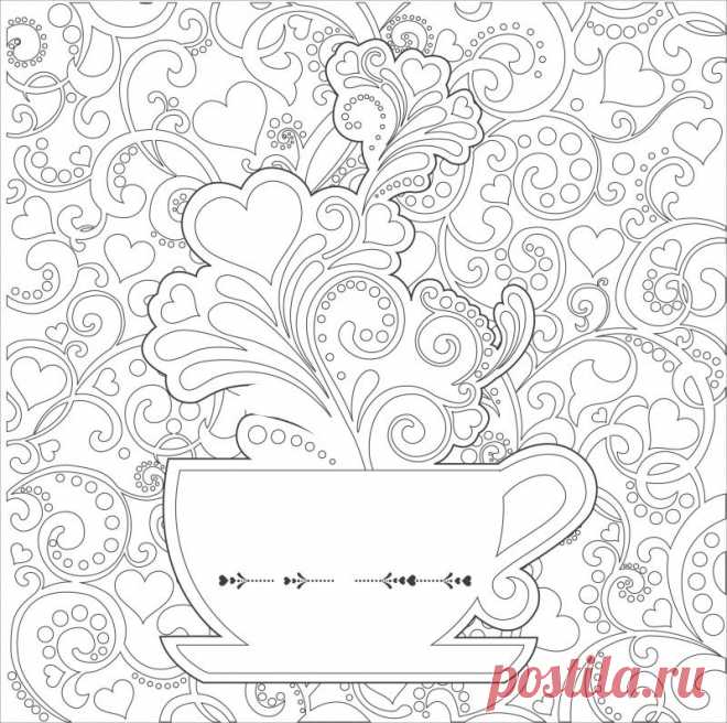 15 раскрасок против стресса для взрослых