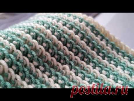 Вяжем плотный фоновый узор спицами❤️🧶knitting pattern.