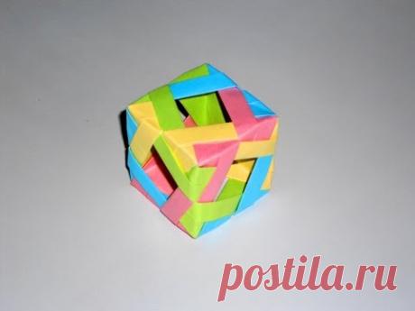 ​Оригами куб или бумажный кубик