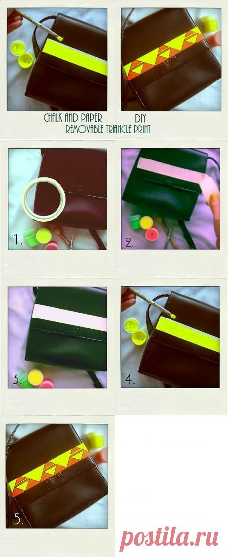 DIY: съемный неоновый принт для сумки / Сумки, клатчи, чемоданы / Модный сайт о стильной переделке одежды и интерьера