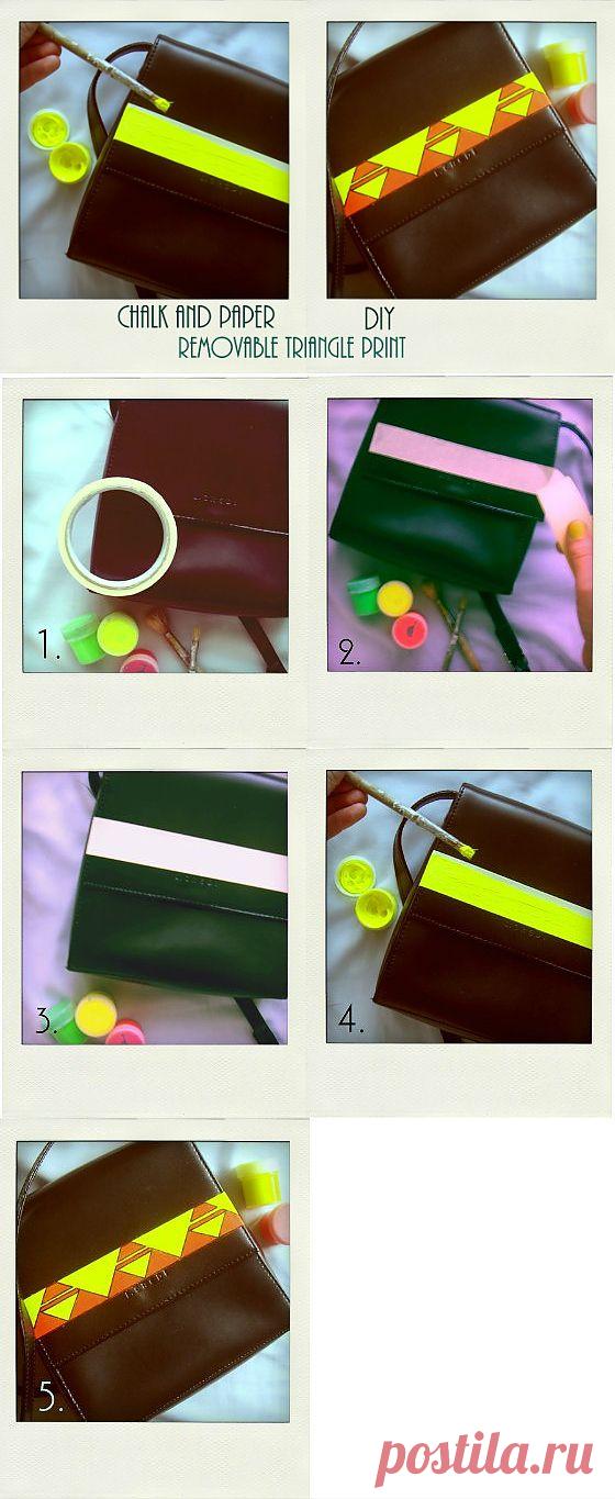 DIY: съемный неоновый принт для сумки / Сумки, клатчи, чемоданы / Модный сайт о стильной переделке одежды и интерьера