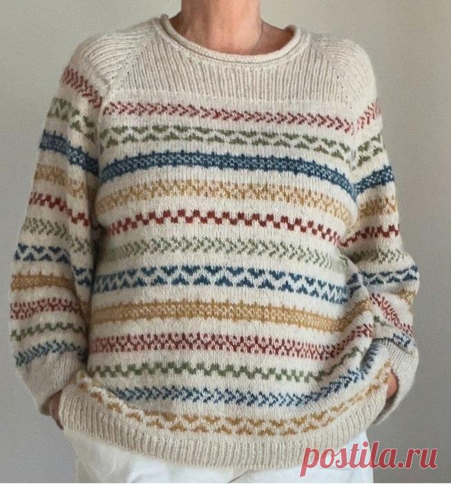 Джемпер с жаккардовыми полосками Villekulla от Lone Kjeldsen