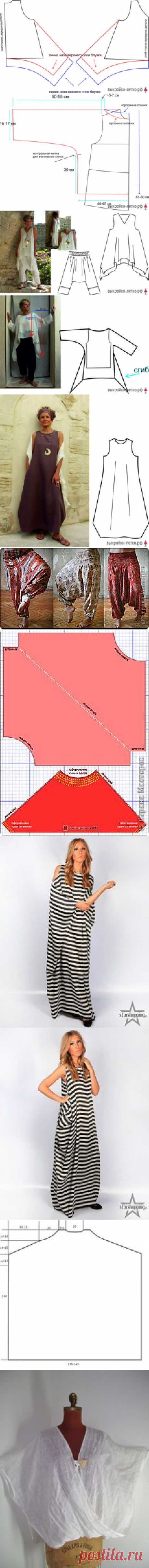 Моделирование, Шаблоны and Узоры для шароваров on Pinterest