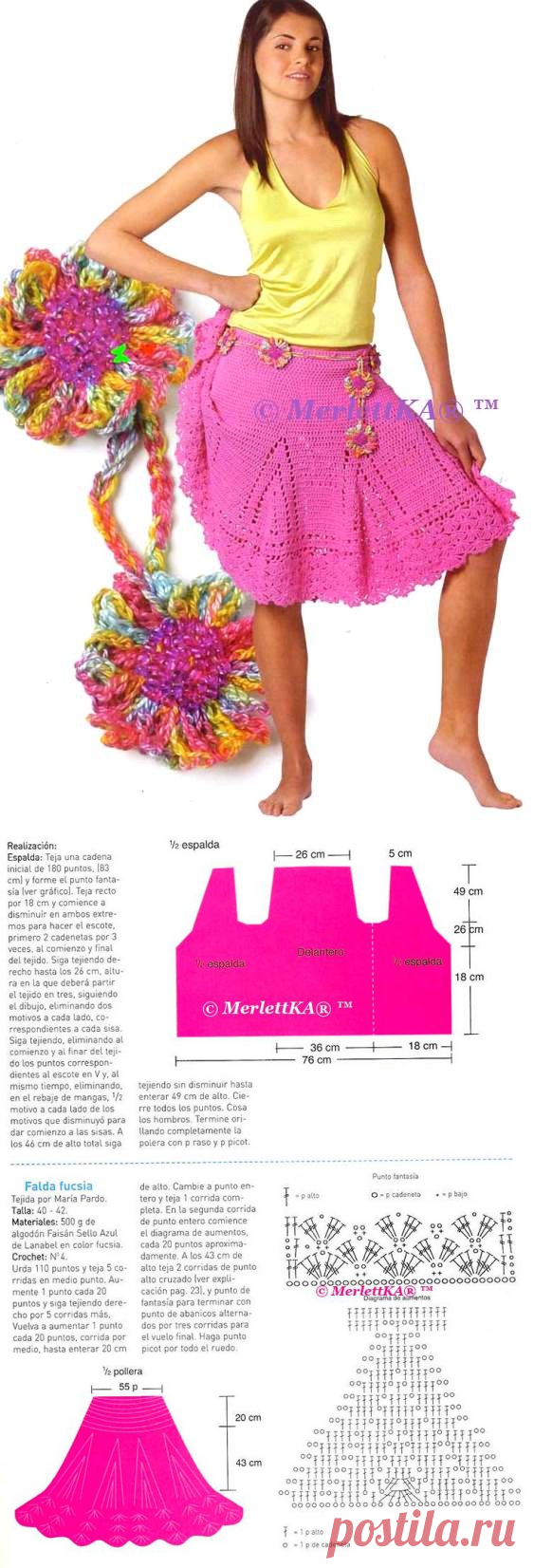 Летние вязаные юбки и комплекты ☆ подборка ☆ вязание крючком