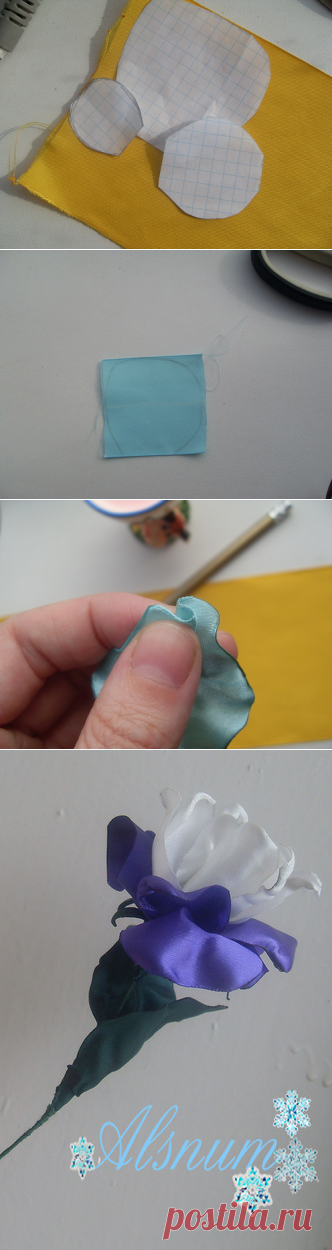 Цветы из лент. | Записи в рубрике Цветы из лент. | Меня зовут Марина.Мой дневничок - это копилочка всего, что мне интересно!