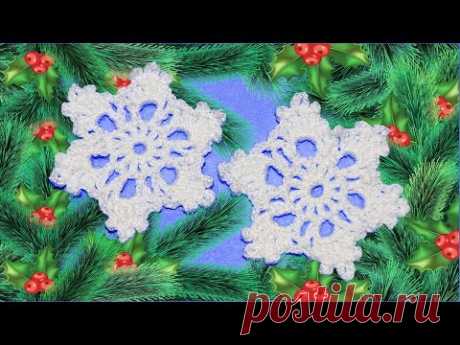 Снежинка крючком. Мастер класс. DIY snowflake crochet