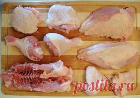 Как правильно разобрать куриную тушку