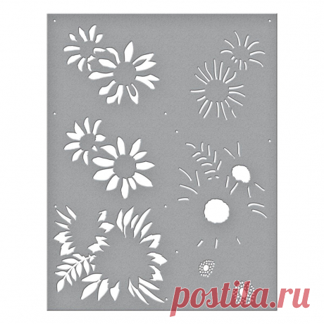 stn-071 Plantilla de girasol en capas Spellbinders - Sello Simon Says