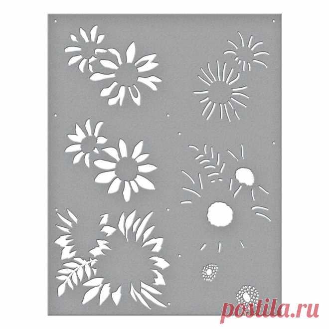 stn-071 Plantilla de girasol en capas Spellbinders - Sello Simon Says