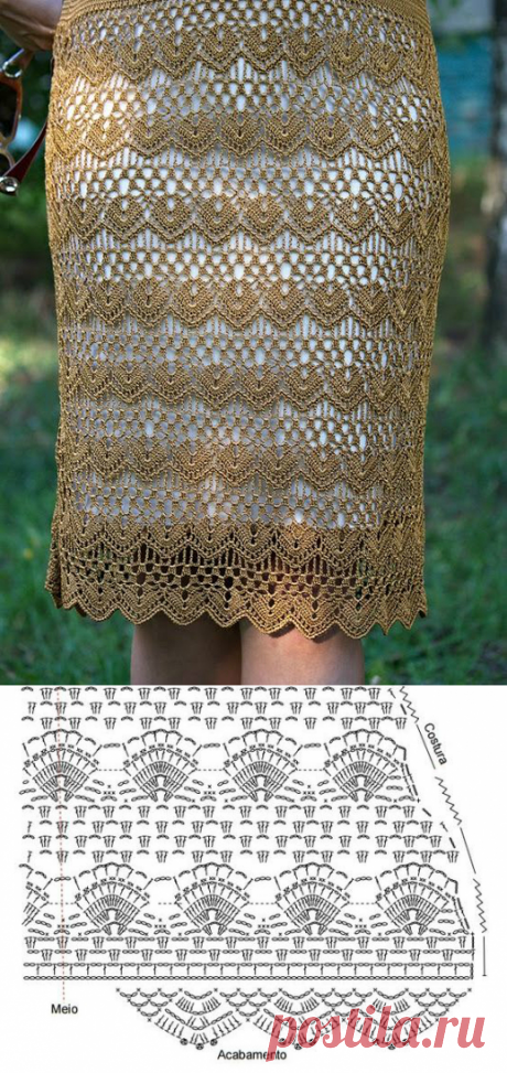 Элегантная юбка крючком. Длинная ажурная юбка крючком схема |