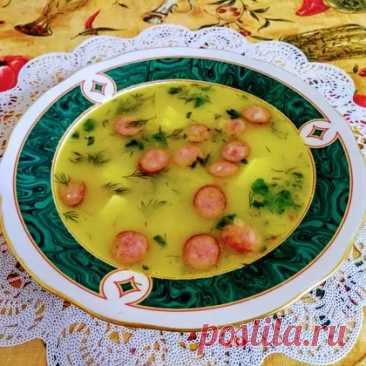 Гороховый суп с копчеными колбасками и плавленым сыром 87 ккал рецепт с фото пошаговый от Людмила Трофимова - Овкусе.ру