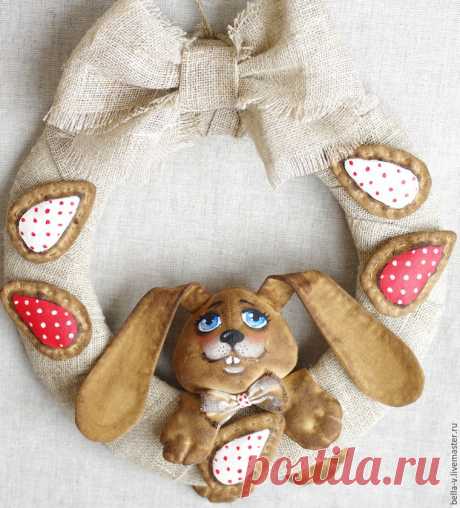 Шьем пасхальный венок с кроликом - Ярмарка Мастеров - ручная работа, handmade