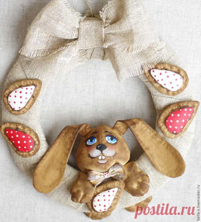 Шьем пасхальный венок с кроликом - Ярмарка Мастеров - ручная работа, handmade