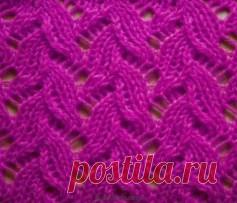 Красивый ажурный узор (УЗОРЫ СПИЦАМИ) – Журнал Вдохновение Рукодельницы