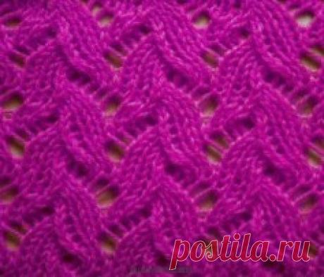 Красивый ажурный узор (УЗОРЫ СПИЦАМИ) – Журнал Вдохновение Рукодельницы