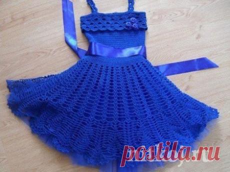 Детское платье крючком от TATIMAMA » Ниткой - вязаные вещи для вашего дома, вязание крючком, вязание спицами, схемы вязания