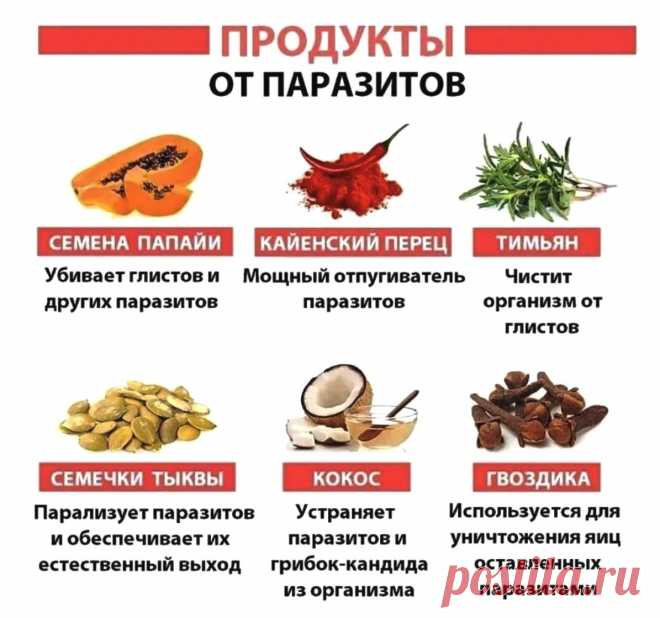 Продукты от паразитов